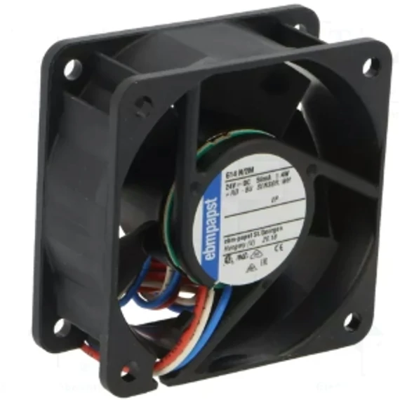 VENT.KERETES 60x60x25mm DC 24V 3vez.(tacho-kimenet) 35m3/h  EMB-PAPST